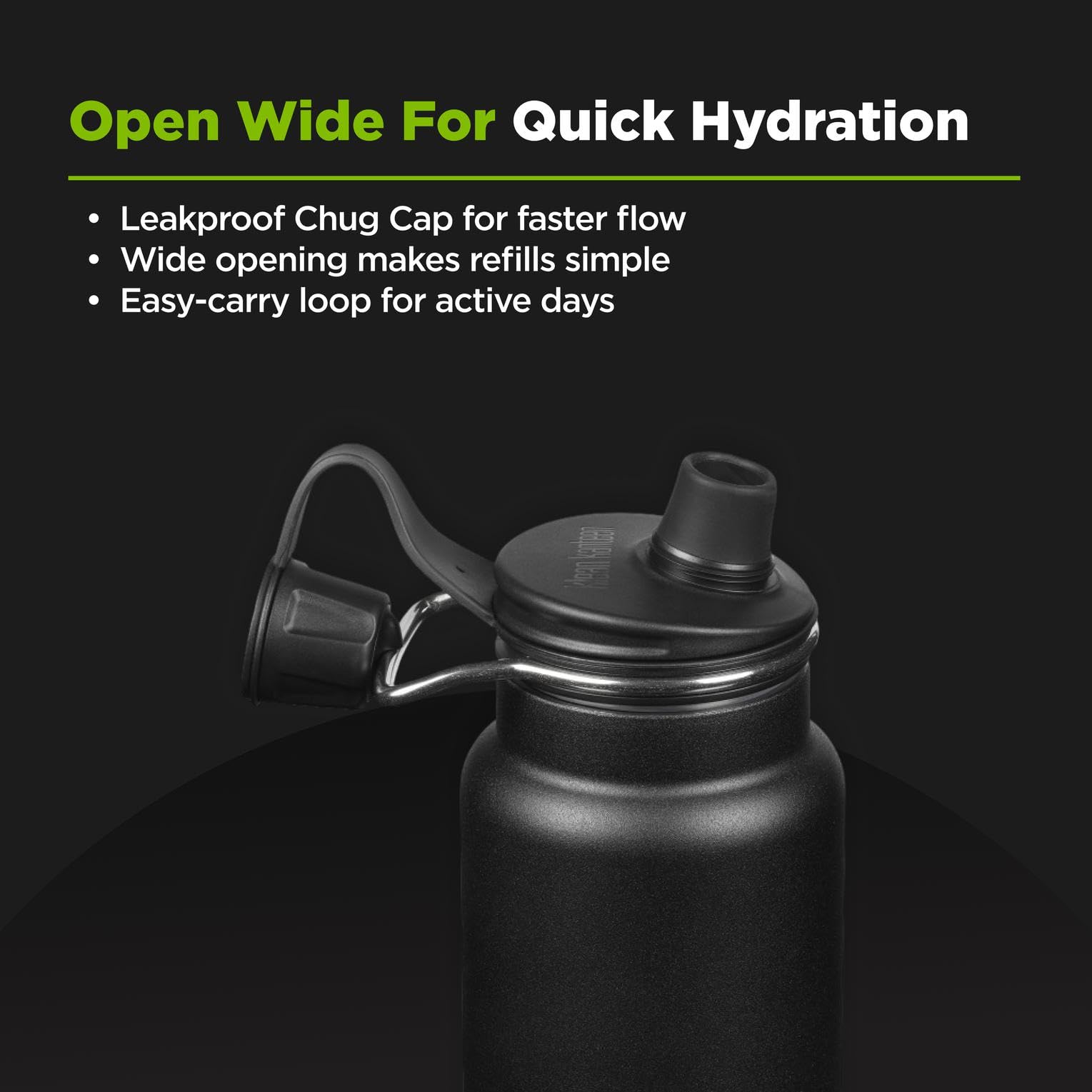 Amazon.com : TKWide 32oz (w/ Chug Cap) - Black : Sports & Outdoors